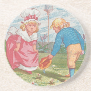 Whimsical süße Antiquität zum Valentinstag, Kate G Getränkeuntersetzer