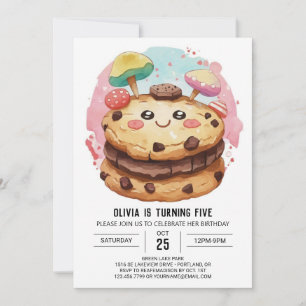 Whimsical Süßigkeiten Kinder Cookies Geburtstag Einladung