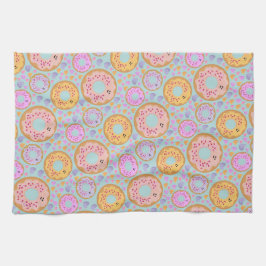 Whimsical Sweet Pink Purple Pastel Donut Geschirrtuch