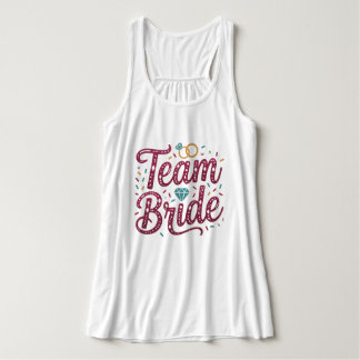 Whimsical Team Bride Wedding Party Tank Top