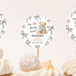 Whimsical Teddy Bear Baby Shower  Runder Aufkleber