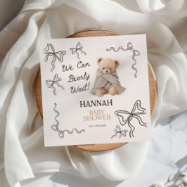 Whimsical Teddy Bear Baby Shower  Serviette