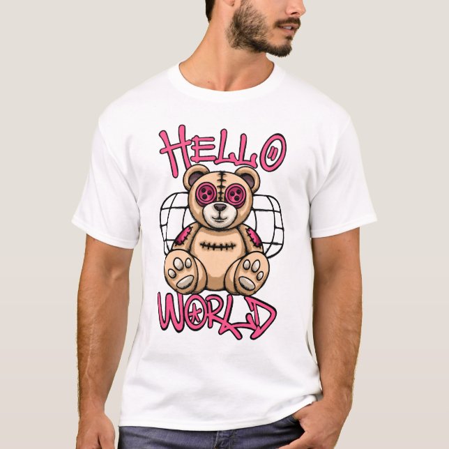 Whimsical Teddy Bear streetwear T-Shirt (Vorderseite)