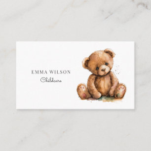Whimsical Teddy BearChildcare Business Card Visitenkarte
