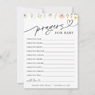 Whimsical Teegebet und Wünsche für eine Babykarte Einladung