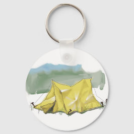 Whimsical Tent Illustration Schlüsselanhänger