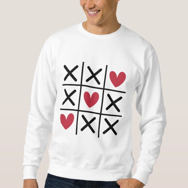 Whimsical Tic Tac Toe Wonderland Sweatshirt (Vorderseite)