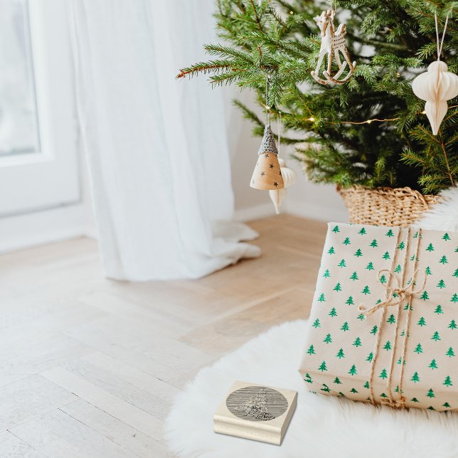 Whimsical Tiger Christmas Tree  Gummistempel (Von Creator hochgeladen)