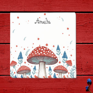 Whimsical Toadstool Personalisiert Post-it Klebezettel
