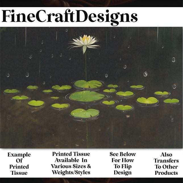 Whimsical Tranquical Lily Pond BP5B Decoupage Seidenpapier (Von Creator hochgeladen)