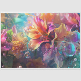 Whimsical Translucent Vibranred Calla Lillie Seidenpapier