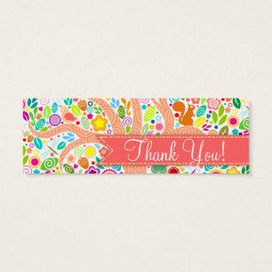 Whimsical Tree - Babydusche "Danke" Tags
