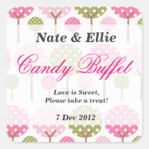 Whimsical Tree Candy Bar Sticker