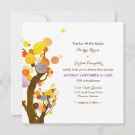 Whimsical Tree Illustration Hochzeit Einladung