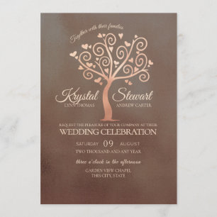 Whimsical Tree Wedding Einladung