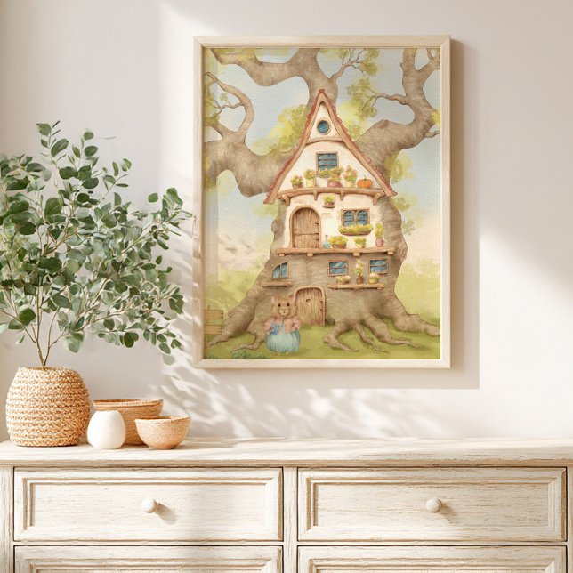  Whimsical Treehouse Storybook kids Poster (Von Creator hochgeladen)