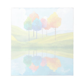 Whimsical Trees - 5,5" x 6" Notepad Notizblock