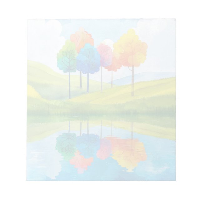 Whimsical Trees - 5,5" x 6" Notepad Notizblock (Vorderseite)