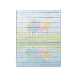 Whimsical Trees Lined - 11" x 8,5" Notepad Notizblock