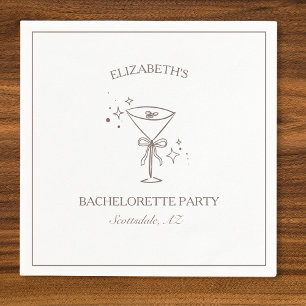 Whimsical Trendy Fun Espresso Martini Bachelorette Serviette