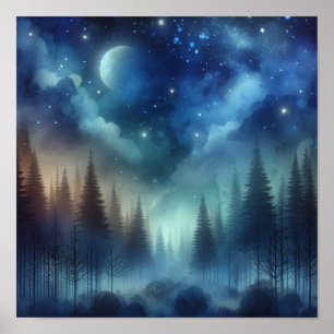 Whimsical Twilight Forest Zurück zur Schule Poster