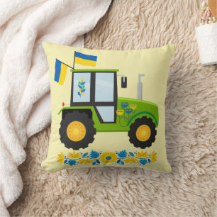 Whimsical Ukraine Traktor Kissen