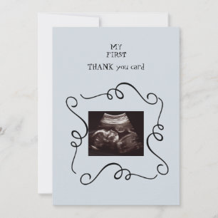 Whimsical Ultrasound Vielen Dank Baby Point-Ansich Dankeskarte
