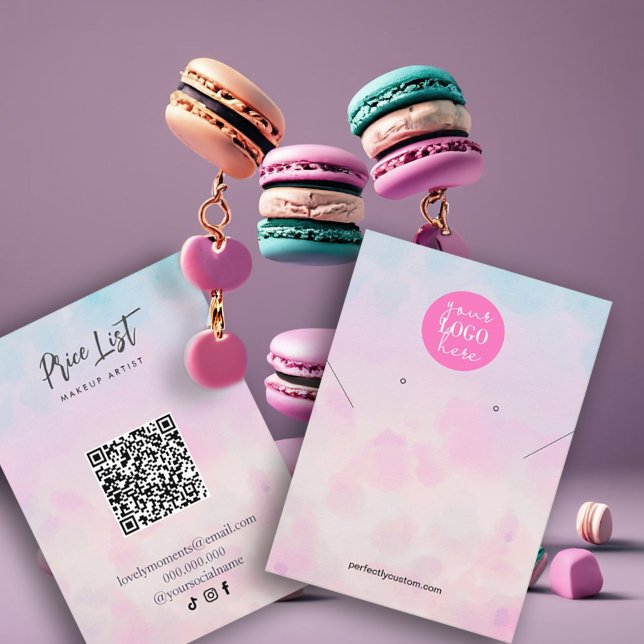 Whimsical und verträumt in Pastel Earring Display Visitenkarte (Business Card
Whimsical and dreamy earring display card in pastel colors #earringdisplaycard #spring)