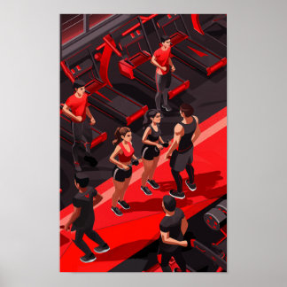 Whimsical und Vibraning Fitness Boot Poster