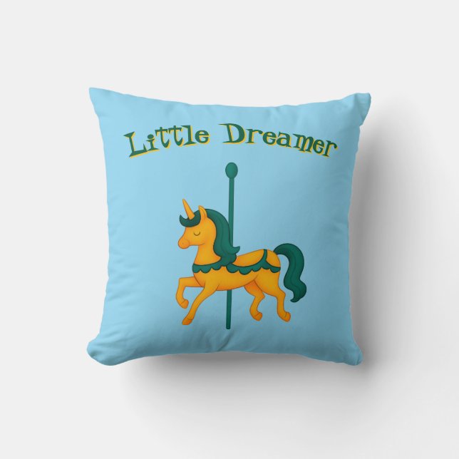 Whimsical Unicorn Baby Dusche Kissen (Vorderseite)