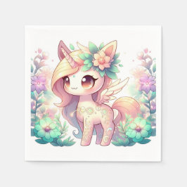 Whimsical Unicorn Baby Dusche Serviette