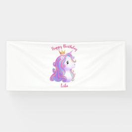 Whimsical Unicorn Geburtstag Banner