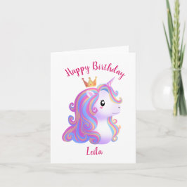 Whimsical Unicorn Geburtstag Karte