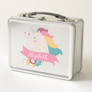 Whimsical Unicorn   PERSONALISIERT Metall Lunch Box