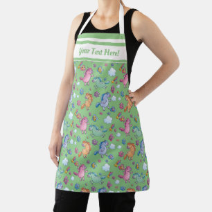 Whimsical Unicorns und Helle Hübsche Blume Schürze