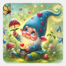 Whimsical Valentine's Day Gnome Sticker