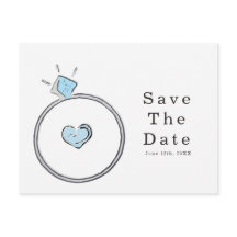 Whimsical Verlobung Wedding Ring Save the Date