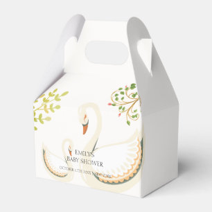 Whimsical Vintag Greenery Swan Baby Dusche Geschenkschachtel