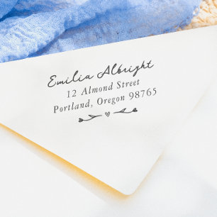 Whimsical Vintag Handwriting Rücksendeadresse Gummistempel