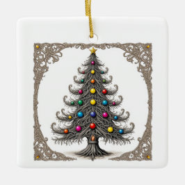 Whimsical Vintage Christmas Tree Ornament - Intric