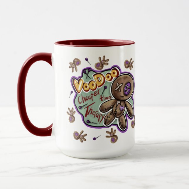 Whimsical Voodoo Doll Mug (Gauche)