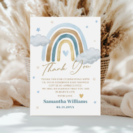 Whimsical Watercolor Babydusche Danke Karte