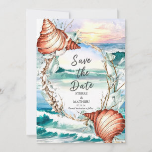 Whimsical Watercolor Beach Hochzeit Save The Date