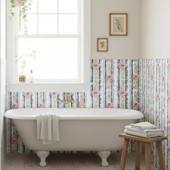 Whimsical Watercolor Blue Green Decorative Fliese (Von Creator hochgeladen)