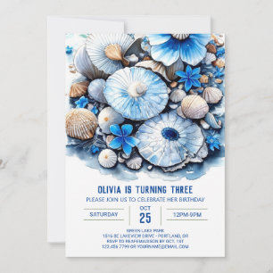 Whimsical Watercolor Boy Birthday Einladung