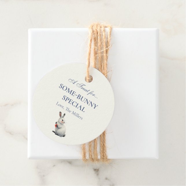 Whimsical Watercolor Bunny  Easter Brunch  Geschenkanhänger (Beispiel)