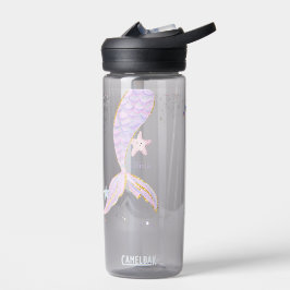 Whimsical Watercolor Glitzer Mermaid Schwanz Trinkflasche
