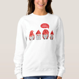 Whimsical Watercolor Gnome Santas: Frohe Weihnacht Sweatshirt