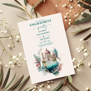 Whimsical Watercolor Italienische Dekonstruktoren Einladung