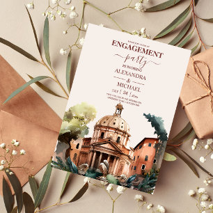 Whimsical Watercolor Italienische Dekonstruktoren Einladung